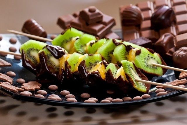 Palitinhos de Kiwi com Chocolate