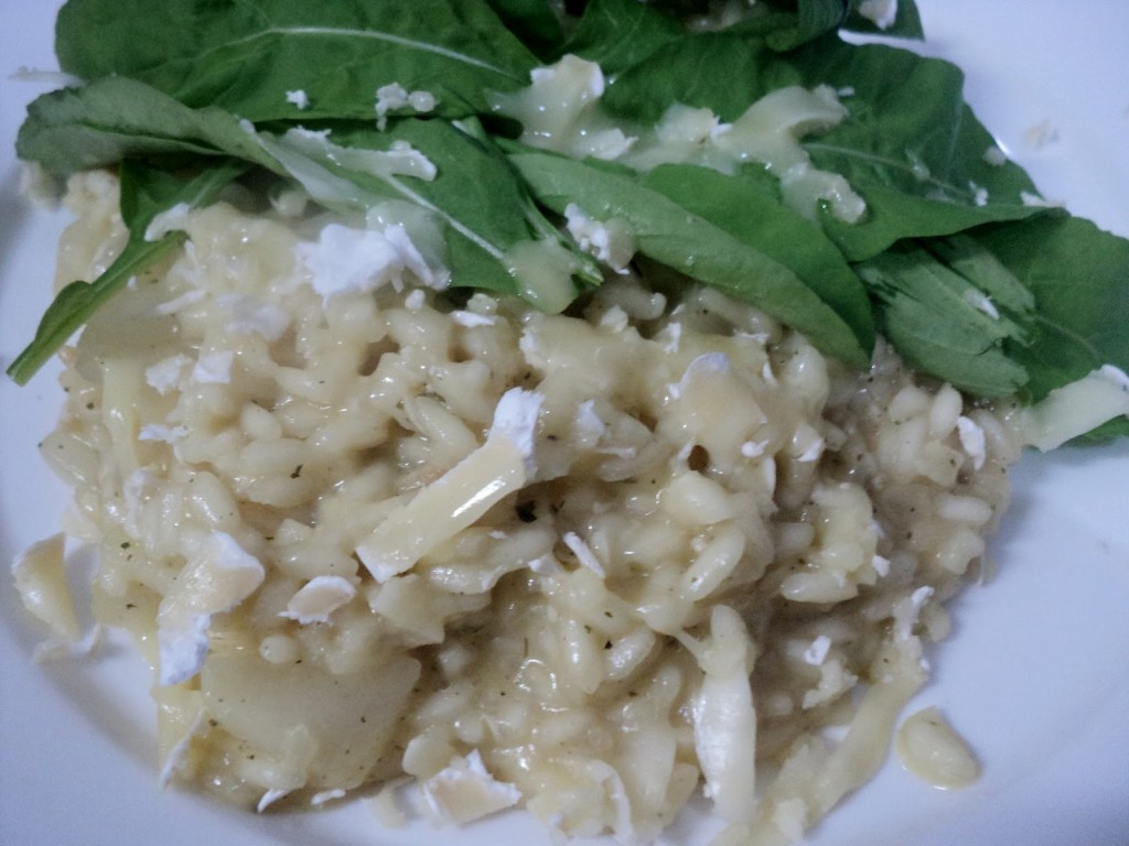 Risoto de Pera, Brie e rúcula